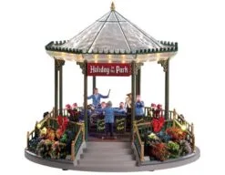 LEMAX HOLIDAY GARDEN GREEN BANDSTAND