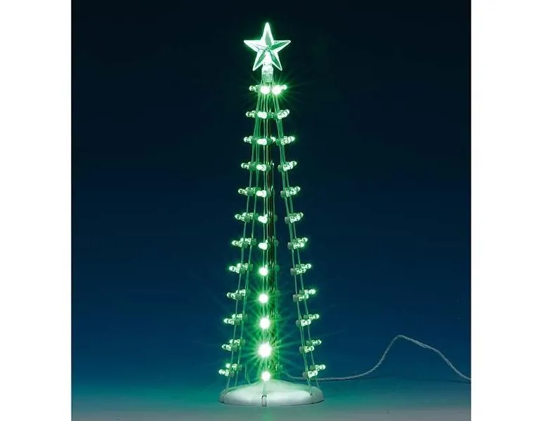 LEMAX LIGHTED SILHOUETTE TREE (GREEN), B/O (4.5V)