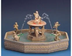 LEMAX LIGHTED VILLAGE SQUARE FOUNTAIN, MIT 4.5V ADAPTER