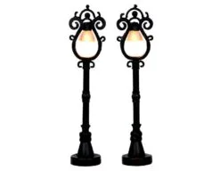 LEMAX PARISIAN STREET LAMP, SATZ VON 2, B/O (4.5V)