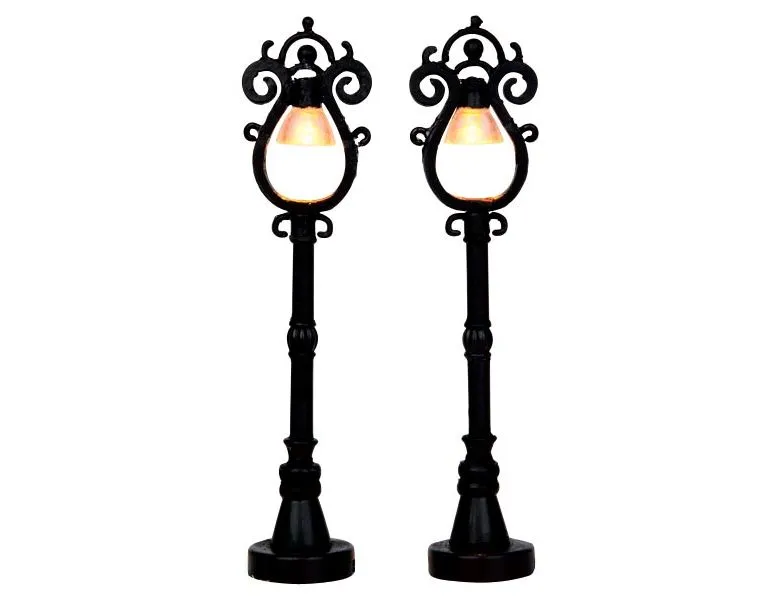 LEMAX PARISIAN STREET LAMP, SATZ VON 2, B/O (4.5V)
