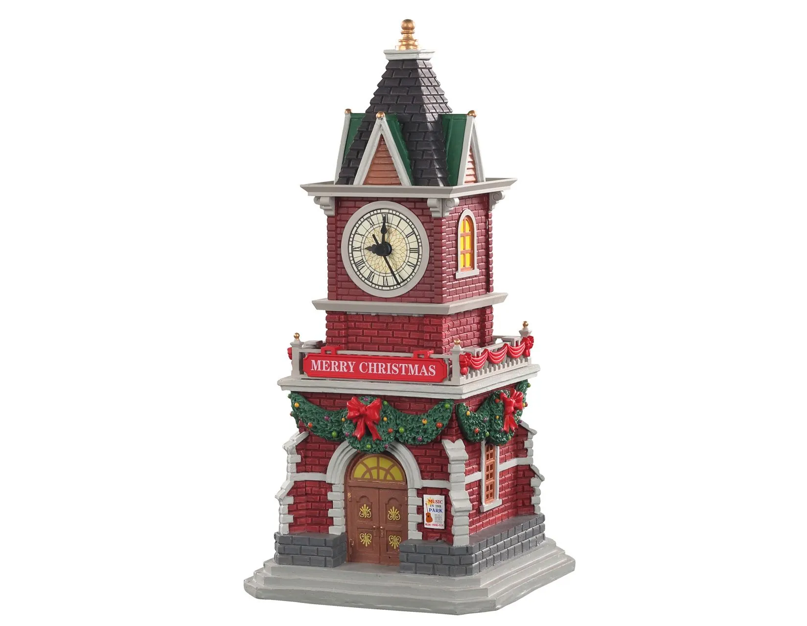 LEMAX TANNENBAUM CLOCK TOWER, B/O (1.5V)